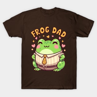 Kawaii Frog Dad Cute Toad Lover Father T-Shirt